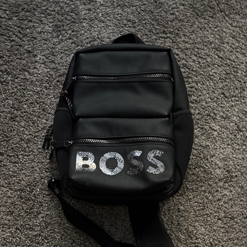 BOSS Black and Silver Men's Backpack